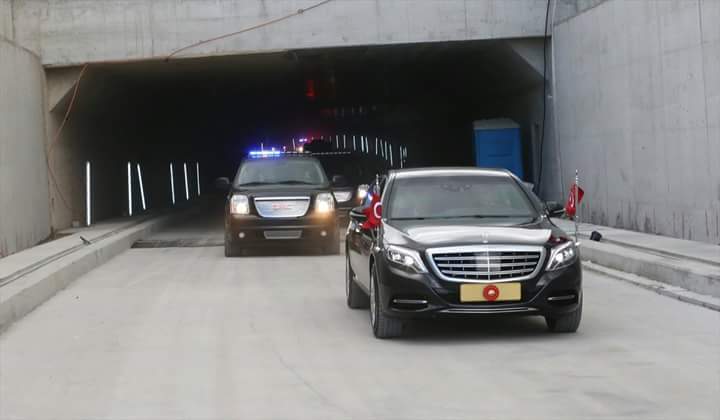 أردوغان يقوم باول تجربة للعبور من نفق أوراسيا 4 14610882_184296758679512_4466694432290492129_n