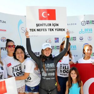 أردوغان يهنيء رياضية تركية لتحقيقها رقماً قياسياً عالمياً في الغوص