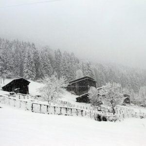 الثلوج تغطي مرتفعات “ريزا” والبيوت القروية الهادئة 11