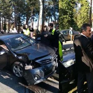 موكب أردوغان يتعرض لحادث سير