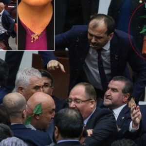 عراك داخل البرلمان التركي ادى الى كسر انف نائب