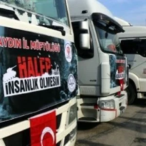 4 آلاف شاحنة مساعدات تركية لأهالي حلب النازحين