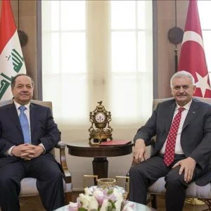يلدريم يلتقي بارزاني في اجتماع منفرد بأنقرة