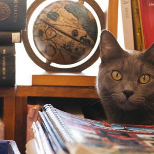 القطة السورية “سلام” تبدأ العمل في إحدى مكتبات إسطنبول