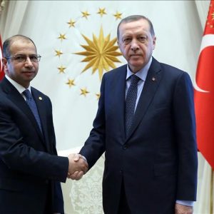 أردوغان يستقبل رئيس البرلمان العراقي في أنقرة