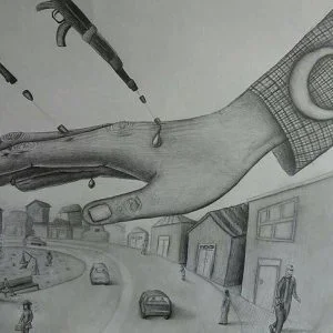 معاقة أفغانية تهدي أردوغان لوحة بفمها عن الانقلاب الفاشل