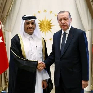 أردوغان يستقبل وزير خارجية قطر