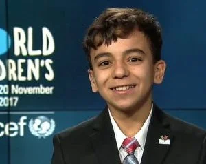 طفل سوري بكندا يتم اختياره لتمثيل أطفال العالم..
