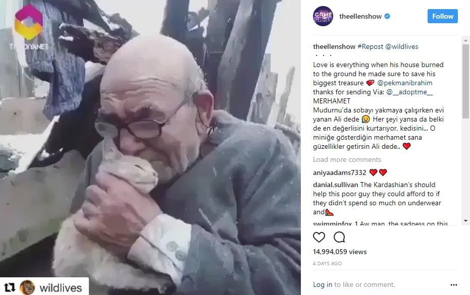 صورة مسن تركي يحتضن قطته تحظى بتعاطف العالم 2 صورة مسن تركي يحتضن قطته تحظى بتعاطف العالم 1