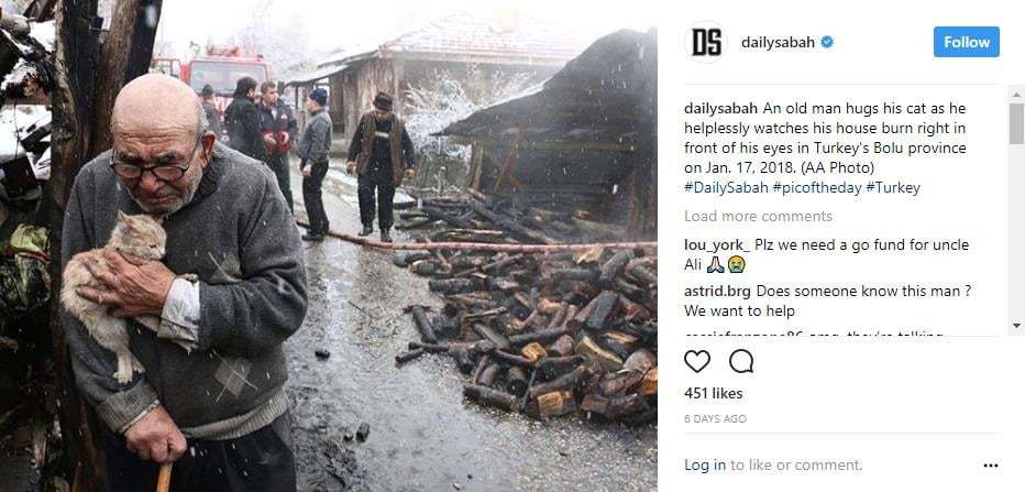 صورة مسن تركي يحتضن قطته تحظى بتعاطف العالم 4 صورة مسن تركي يحتضن قطته تحظى بتعاطف العالم 3