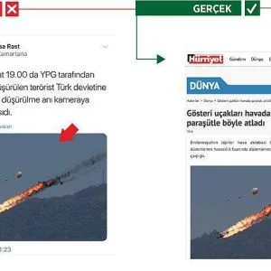 “ب ي د” الإرهابي ينشر صورة طائرة محطمة بماليزيا و يزعم أنها مقاتلة تركية(صور)