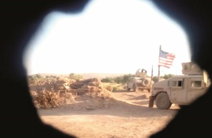 شاهد.. القوات الأمريكية تحرس منبج بالتعاون مع بي كا كا الارهابي 1