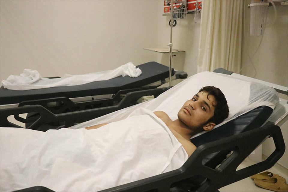شاهد بالصور.. جريح من "ب ي د" في مستشفى هاتاي التركي 3