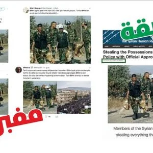 بصور لجنود سوريين.. أنصار “ب ي د/ بي كا كا” الإرهابي يسعون لتشويه “غصن الزيتون”(4صور)