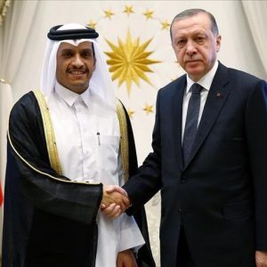 الرئيس أردوغان يستقبل وزير خارجية قطر