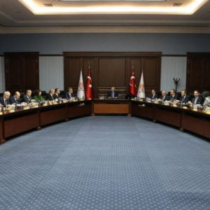 انتهاء اجتماع لحزب ”العدالة والتنمية” برئاسة أردوغان