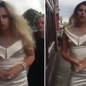 شاهد ماذا فعلت مذيعة بعد قيام أحد المارة بخلع باروكتها