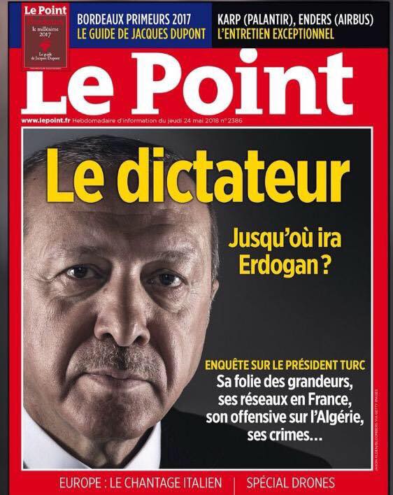 مجلة فرنسية تهاجم اردوغان.. والرئاسة التركية ترد 2 مجلة فرنسية تهاجم اردوغان.. والرئاسة التركية ترد 1