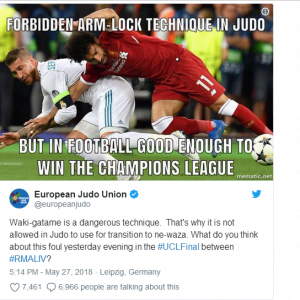 اتحاد لعبة الجودو يعلق علي ما فعله راموس بصلاح 2 اتحاد لعبة الجودو يعلق علي ما فعله راموس بصلاح 1