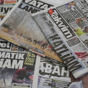 الصحف التركية تتوشح بالسواد تضامنا مع الفلسطينيين