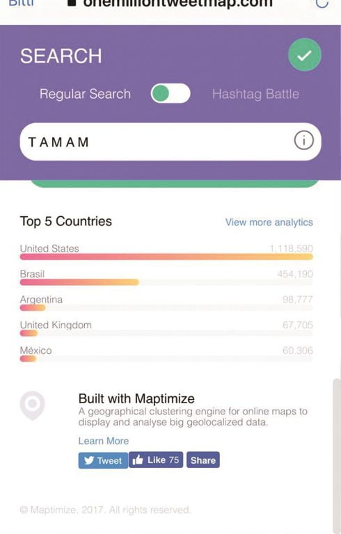 ما قصة هاشتاق "#TAMAM" الذي لجأت اليه المعارضة التركية 6 ما قصة هاشتاق "#TAMAM" الذي لجأت اليه المعارضة التركية 5