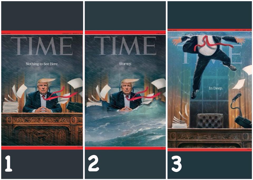 مجلة "التايم" تكشف حقيقة غلاف "ترامب الغارق".. فضائح عديدة 1