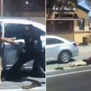 فيديو| لقطات صادمة .. شرطي يسحل امرأة في الشّارع وابنتُها تصف ما حدث بالفاجعة!