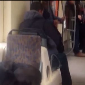 كلب يهرب من البرد ويركب حافلة “ترام واي” في تركيا! (فيديو)