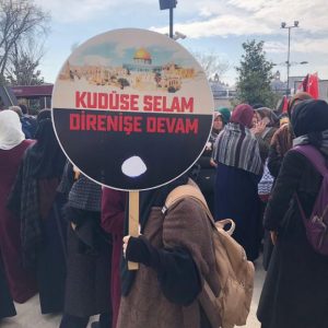 مسيرة تضامنية مع نساء فلسطين في إسطنبول التركية (صور)