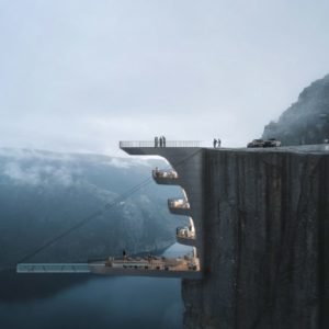 مهندس تركي يبدع بتصمم فندق على حافة أشهر جرف صخري في النرويج (صور)