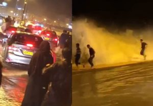 فيديو مرعب لتأثير اعصار كيار في شوارع سلطنة عمان.. الأمواج هاجمت الناس بشكلٍ مخيف