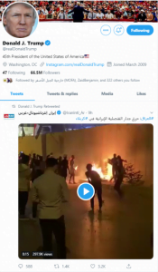 ترامب يعيد نشر فيديو وتغريدة بالعربية.. شاهد 1