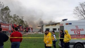  انفجارات في أحد المصانع في إسطنبول 