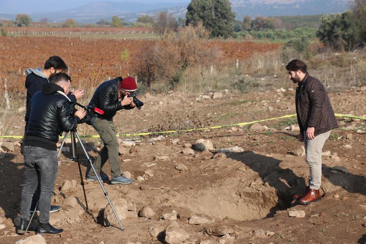 قطعة الأرض التي عثر فيها على قطعة الفسيفساء