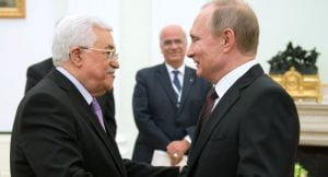 الرئيس الروسي فلاديمير بوتين والرئيس محمود عباس