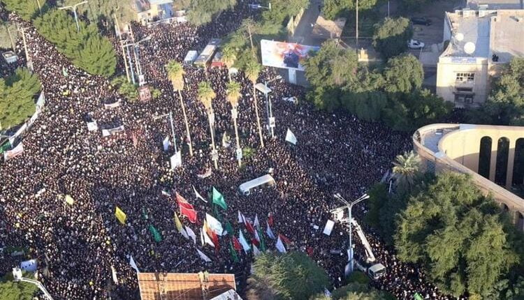 جانب من تشييع سليماني في الأحواز