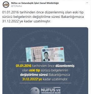 قرار هام وموعد نهائي من مديرية "النفوس" لاستبدال رخصة القيادة التركية 1