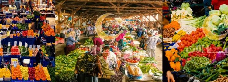 الخضروات في البازار التركي