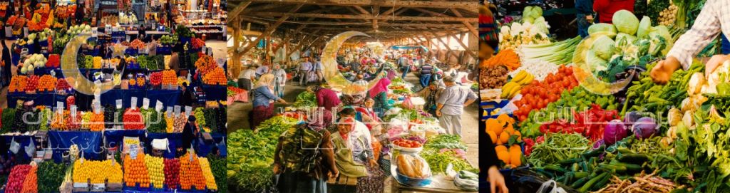 الخضروات في البازار التركي