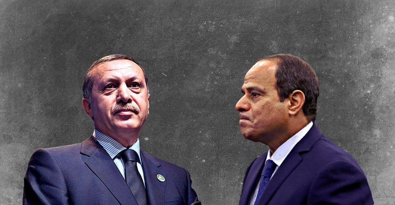 الرئيس التركي رجيب طيب أردوغان والرئيس المصري عبدالفتاح السيسي
