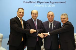 جانب من مراسم توقيع مشروع خط أنابيب الغاز إيست ميد شرق البحر المتوسط. 2