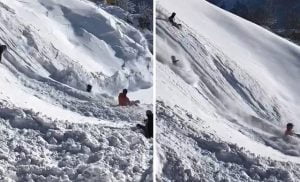 بالفيديو| انهيار جبل جليدي على متزلجين شرق تركيا