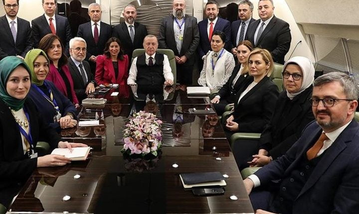 اجتماع أردوغان مع الصحفيين