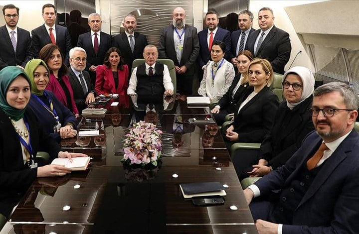 اجتماع أردوغان مع الصحفيين