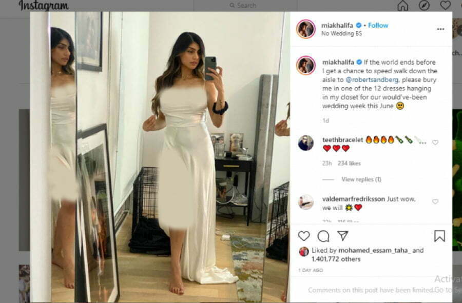 بسبب كورونا "ميا خليفة" تنشر وصيتها (شاهد) 1