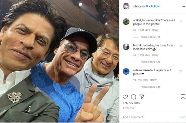 جون سينا يلتقي صورة شاروخان وجاكي تشان 3