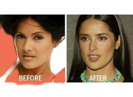 "سلمى حايك" تصدم الجميع بصورتها قبل عملية التجميل 1