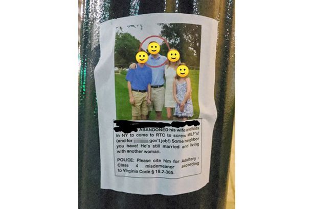 اكتشفت خيانة زوجها.. فنشرت ملصقات بالشوارع تفضحه 9