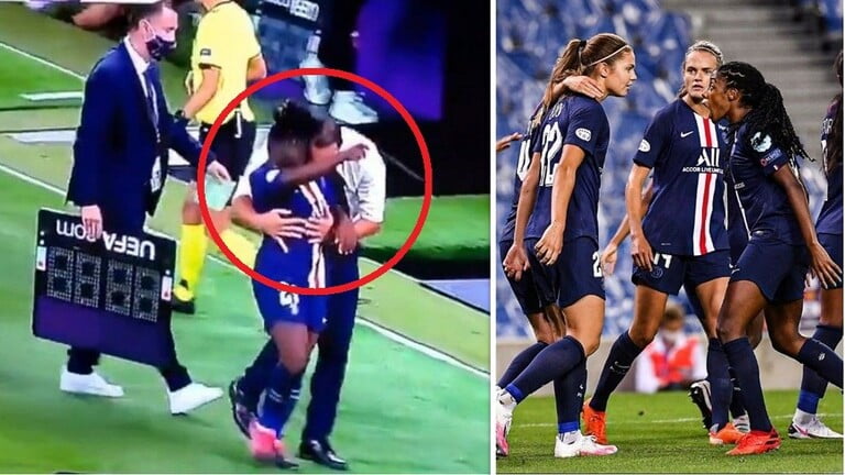 بعد أن لمس جسد لاعبته بطريقة "مريبة".. مدرب سان جيرمان يشعل حربا على مواقع التواصل (فيديو) 13