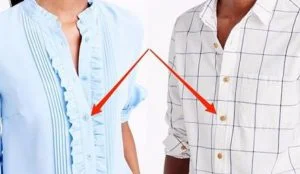 ما سر وجود أزرار قميص الرجل على اليمين والمرأة على اليسار؟